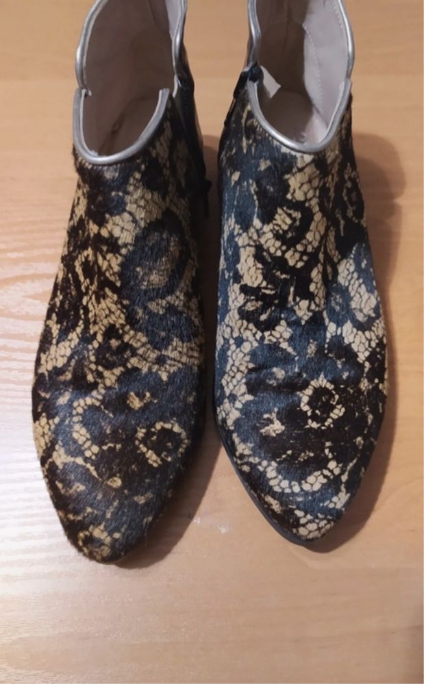 Skórzane botki jego Milano buty damskie