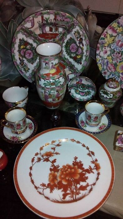 Conjunto 20 peças de faiança chinesa fabricado em MACAU etc..