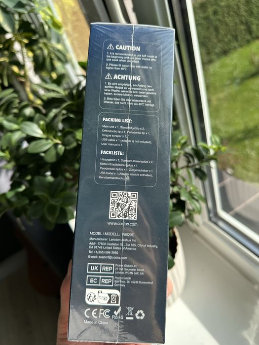 Irygator doustny Coslus F5020E 300 ml bezprzewodowy czarny