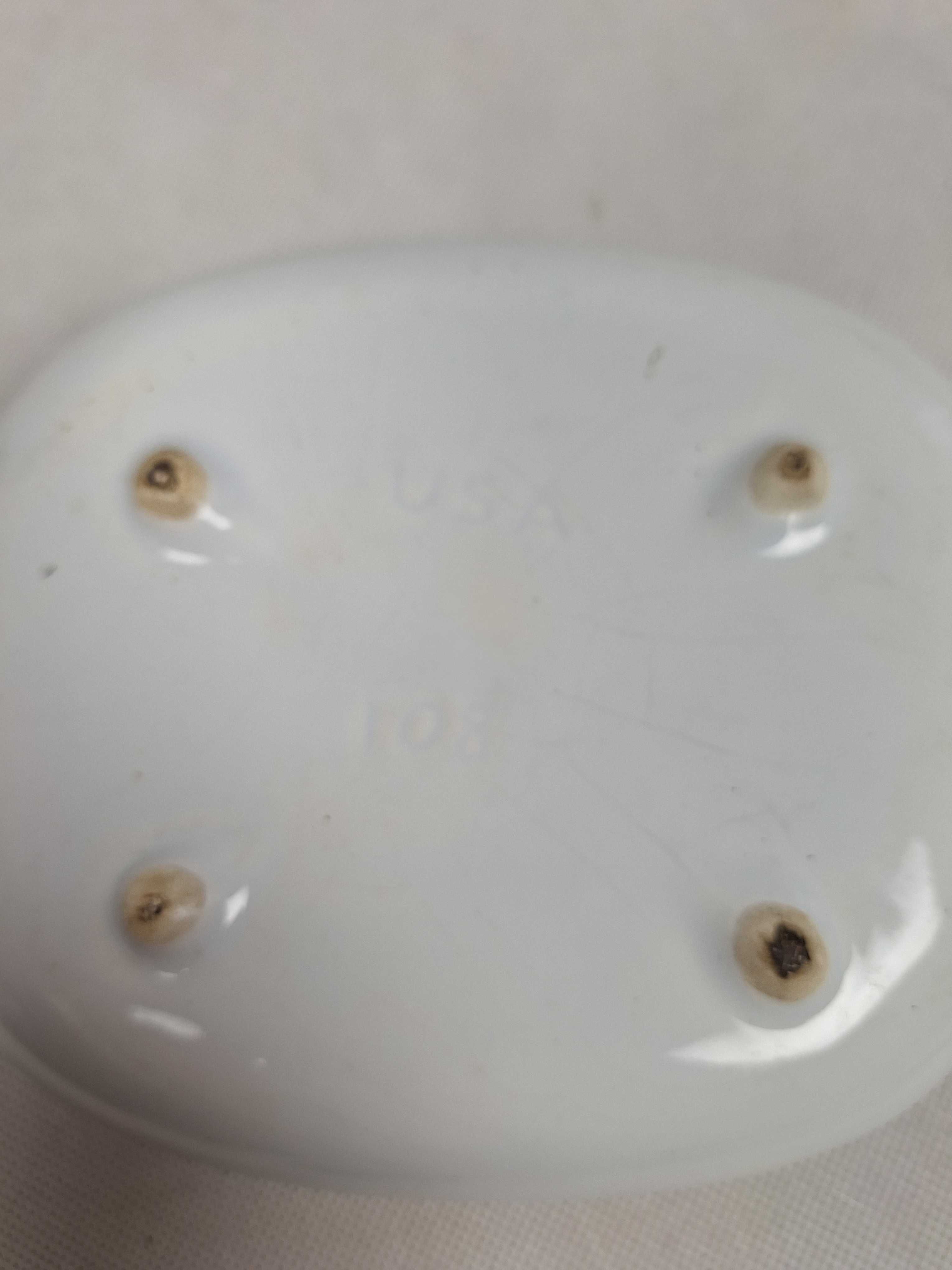 Vintage biały ceramiczny pojemnik wiele zastosowań zaokrąglone brzegi