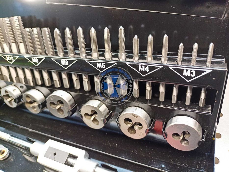 Zestaw gwintowników i narzynek M3-M12 32el gwintowniki