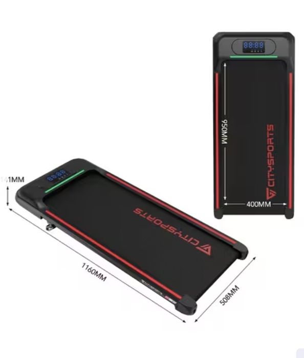 Bieżnia elektryczna czarna prędkość 1,0-6,0