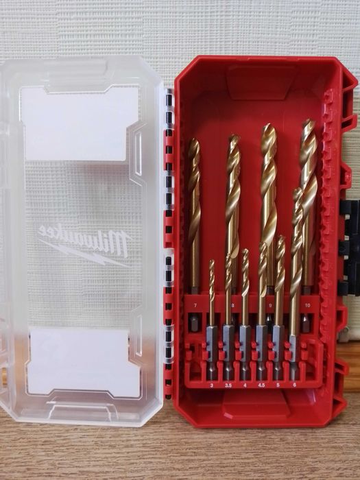 Набір свердл по металу PACKOUT RedHEX HSS-G TiN MILWAUKEE, (10шт)