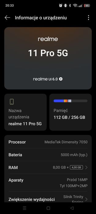 Realmy 11 pro 5g 8/256