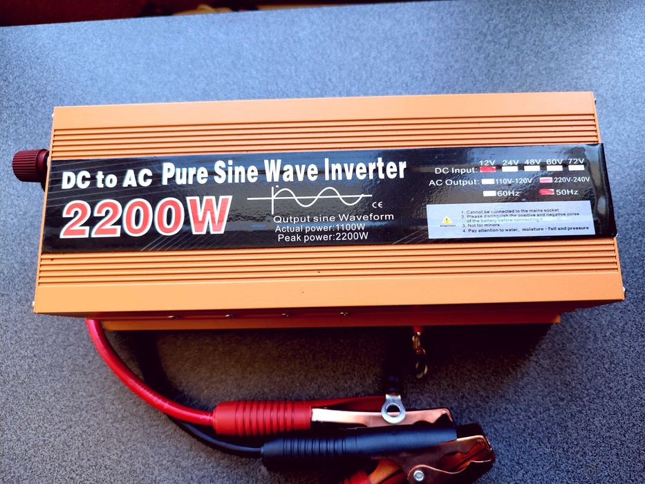 Инвертор 12v -220v Чистая синусоида 2200 Вт