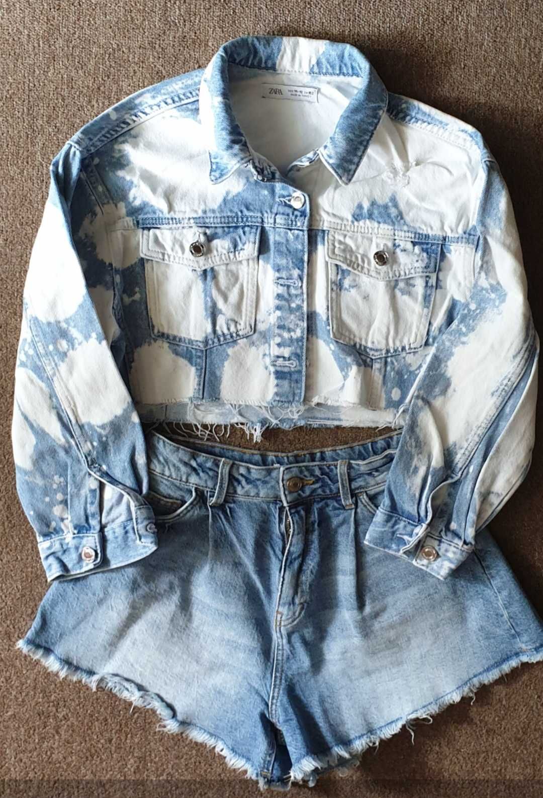 Джинсовые шорты, пиджак Zara
