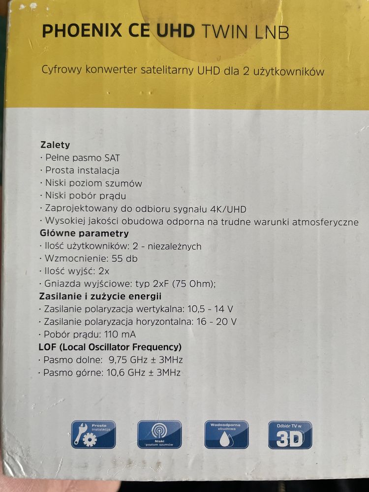 Cyfrowy konwerter satelitarny UHD