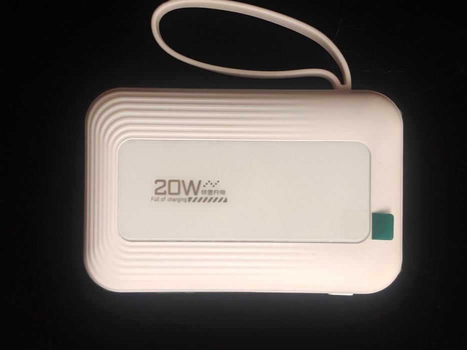 Powerbank Повербанк міні 20000 mAh з вбудованими кабелями