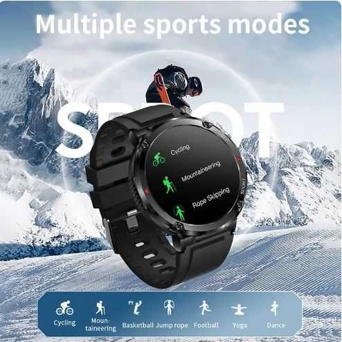 Smart Watch RAM 128MB 1.6Cal Roz.400x400 Bat.600mAh  IP68 NOWY Gwar.