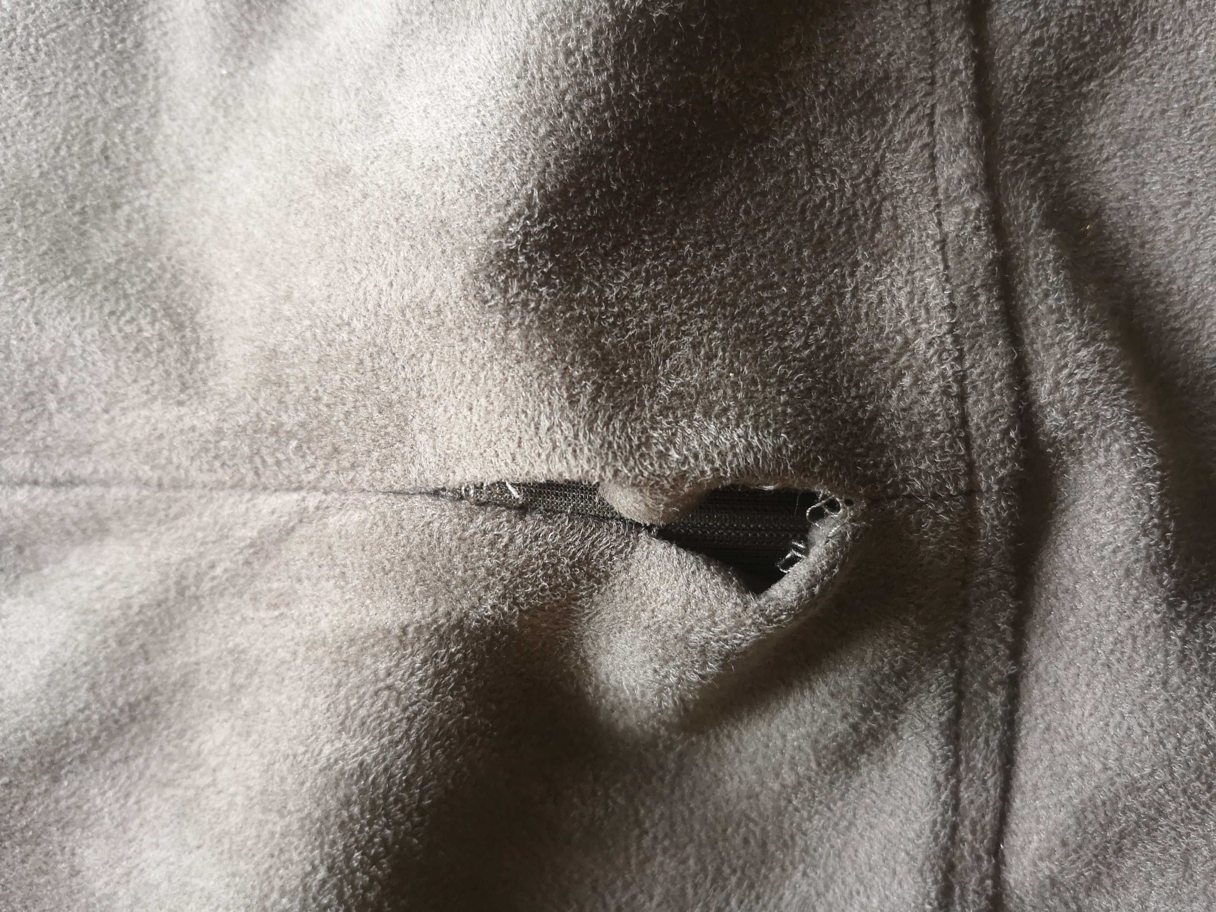 Zamszowa khaki sukienka M/L