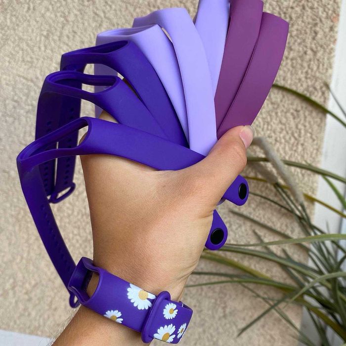 5шт-99 грн + Металева кнопка! Ремешок ми бенд ремешки браслет mi band