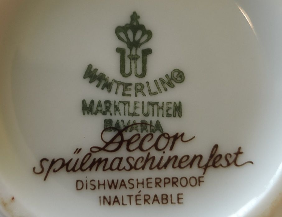 Winterling Marktleuthen Bavaria/Niemieckie filiżanki z porcelany/7 szt