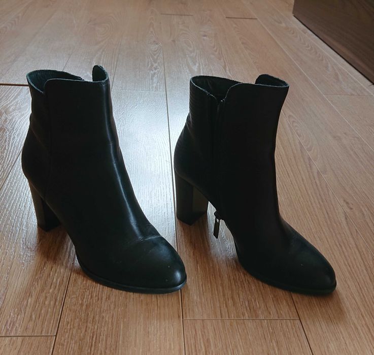 NOWE Czarne skórzane botki Gino Rossi rozm. 36 OKAZJA