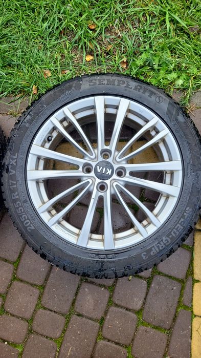 Koła KIA,felgi 4x100,opony zimowe 205/55/17 Semperit Speed Grip 3