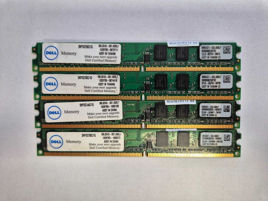 Pamięć RAM DELL SNPXG700C/1G 4 sztuki