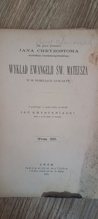 "Wykład Ewangelii Św. Mateusza" tom III
