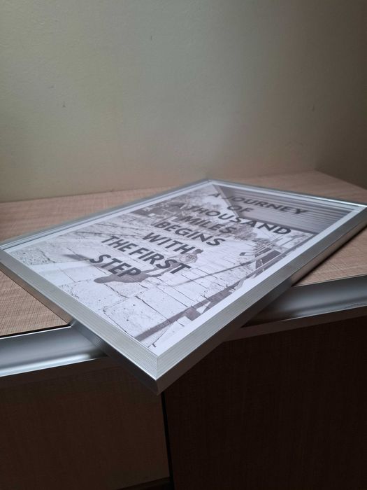 Plakat Motywacyjny A3 – w szarej ramce