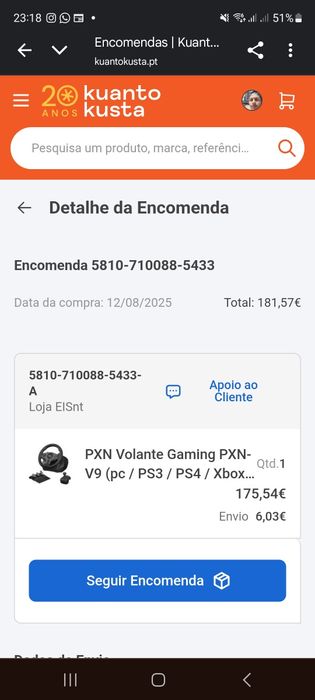 Volante Pxn v9 (pc, ps4 e xbox)