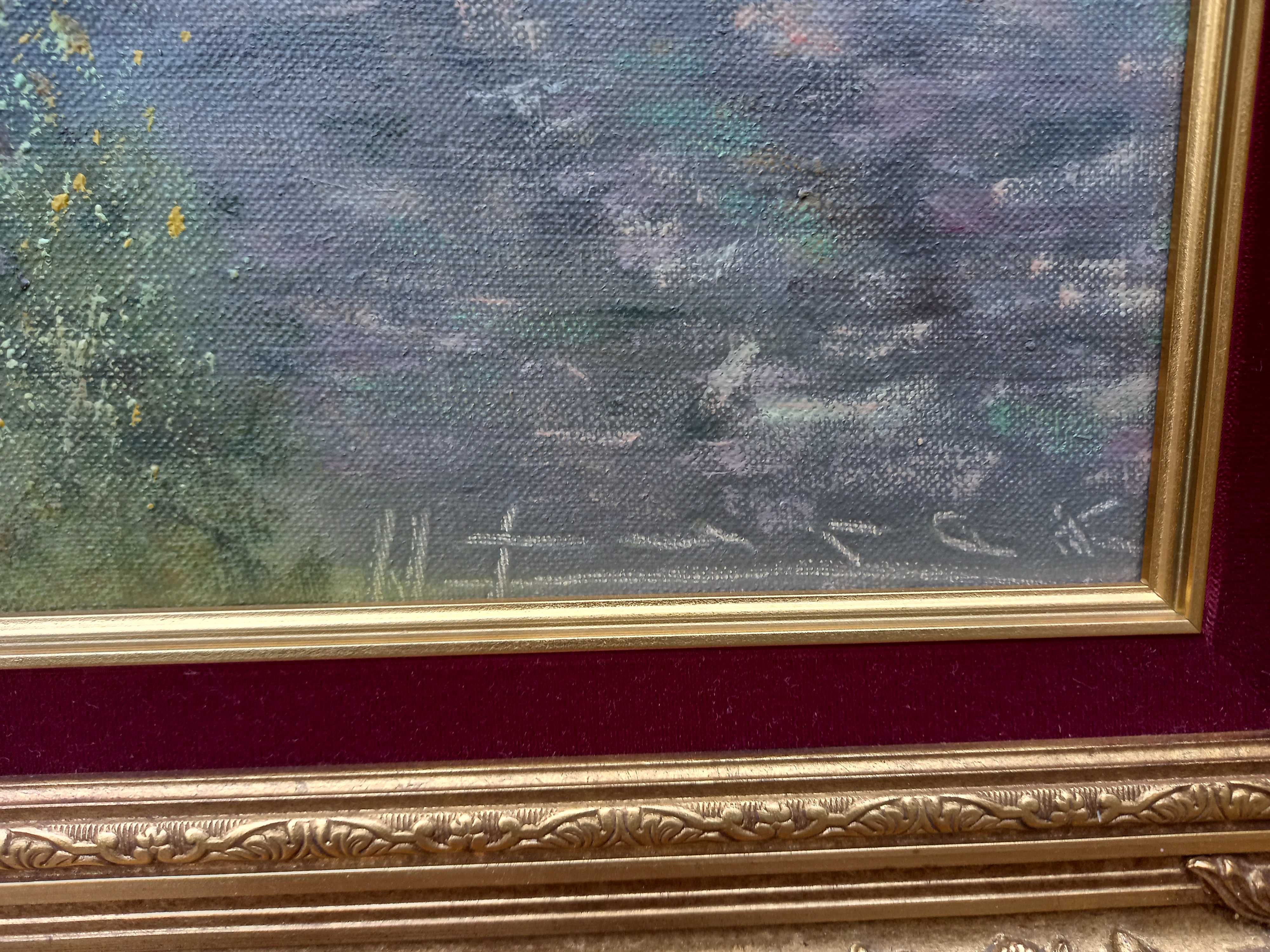 Polski krajobraz, olej/płótno, Wacław Kurek ur. 1913 zm.1981