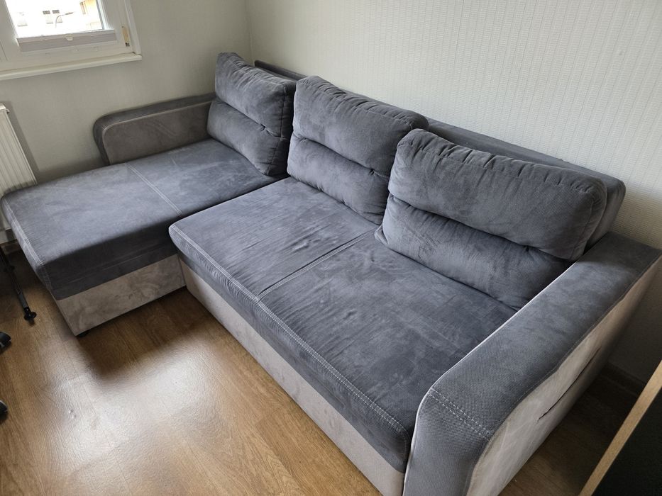 Narożnik szary P/L 230x140cm