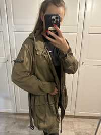 Twinset twin set płaszcz parka militarny wiązany 38 40