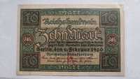 Banknot Niemcy 10 Marek 1920