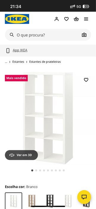 Armario ikea branco gaveras