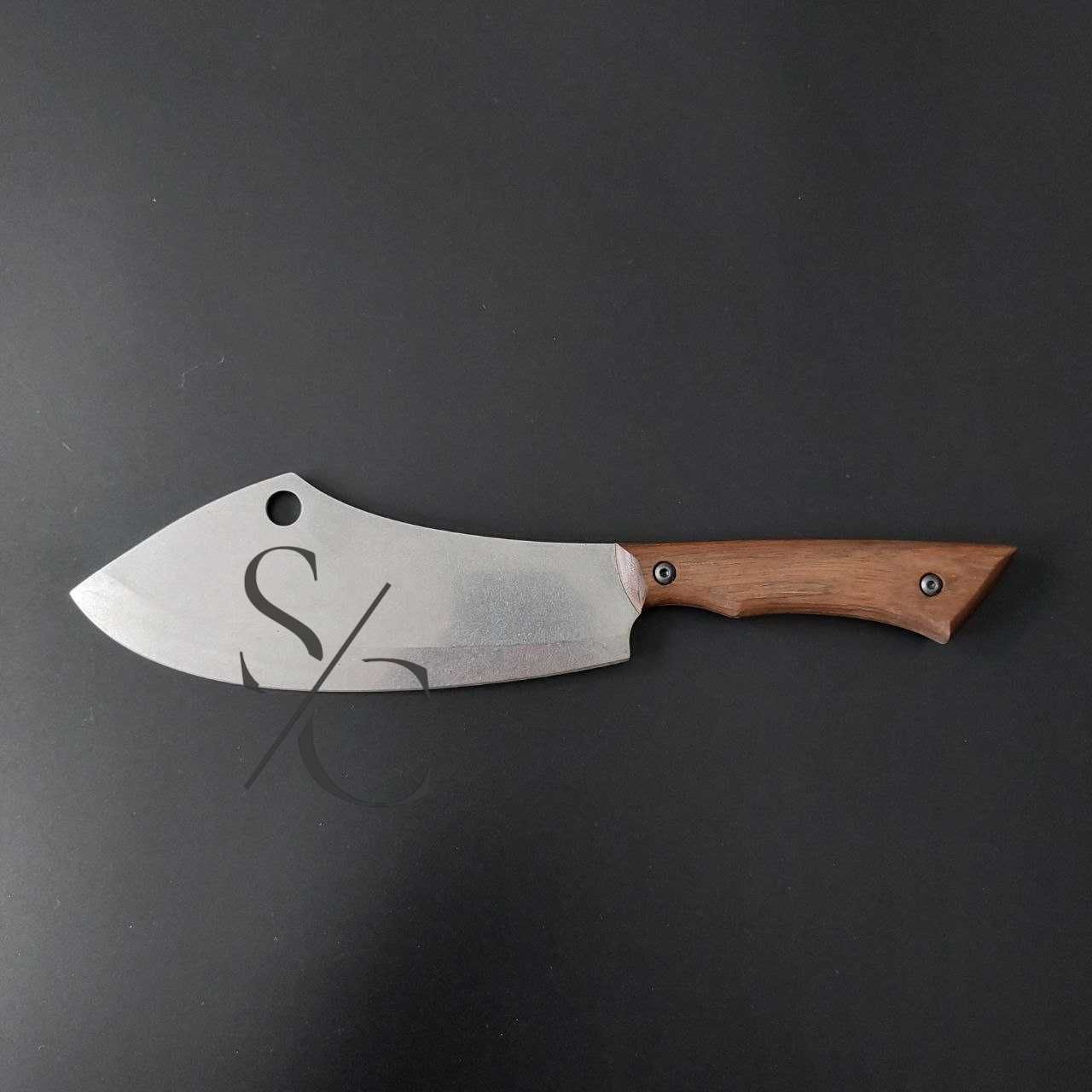 Універсальний кухоний ніж (сталь х12мф), универсальный нож тяпка, серб
