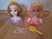 2x Głowa do stylizacji,czesania i makijażu Roszpunka i Barbie komplet