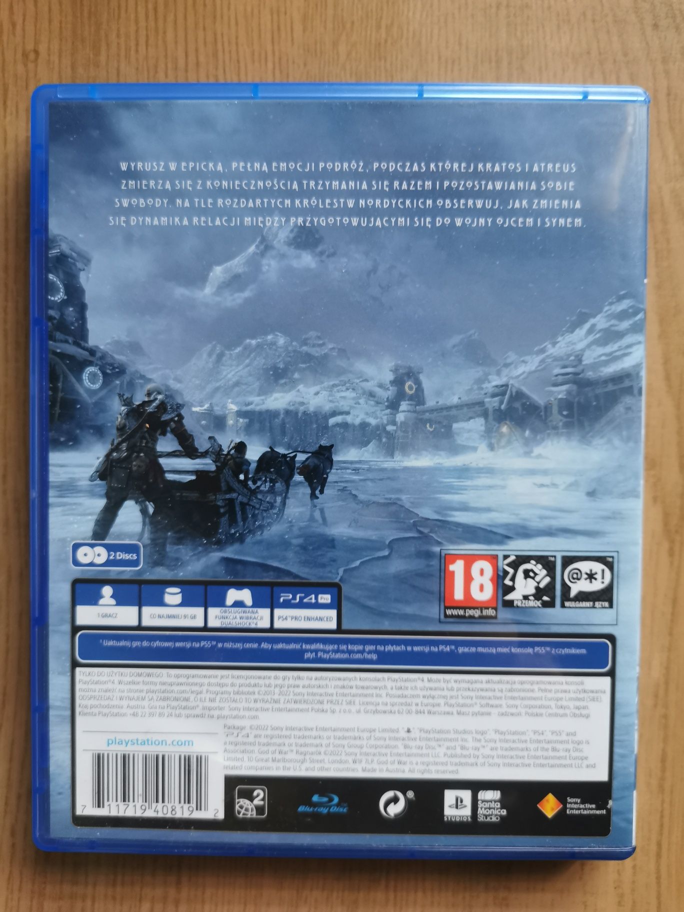 God of war ragnarok ps4. 2 cd