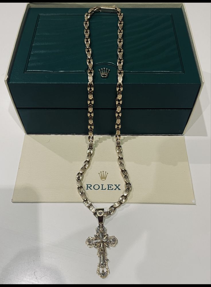 Złoty Łańcuch Cartier Z Krzyżem