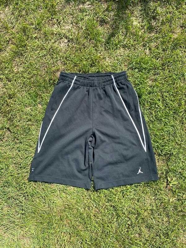 Vintage spodenki Jordan M L czarny shorts basketball black white sport