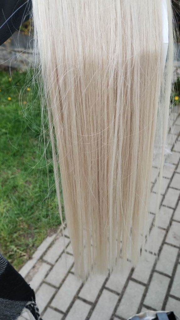 Włosy naturalne 7 taśm b.jasny blond 50 cm