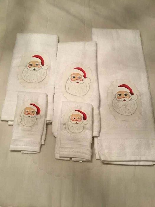 Conjunto de atoalhados pintado á mão