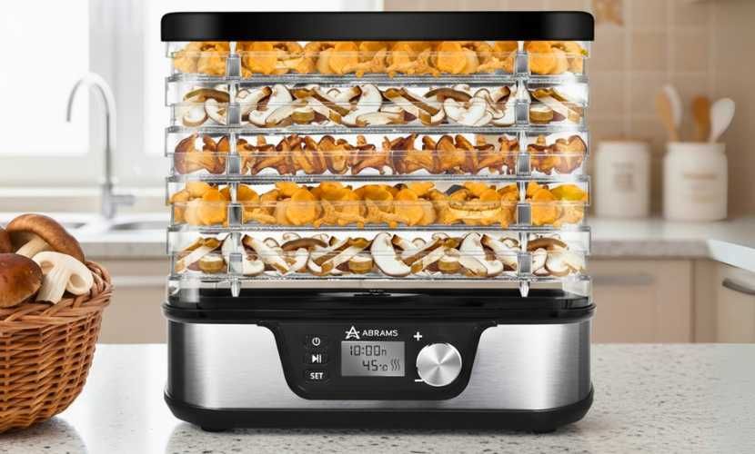 Suszarka 600W do warzyw, owoców i grzybów timer regulacja temperatury