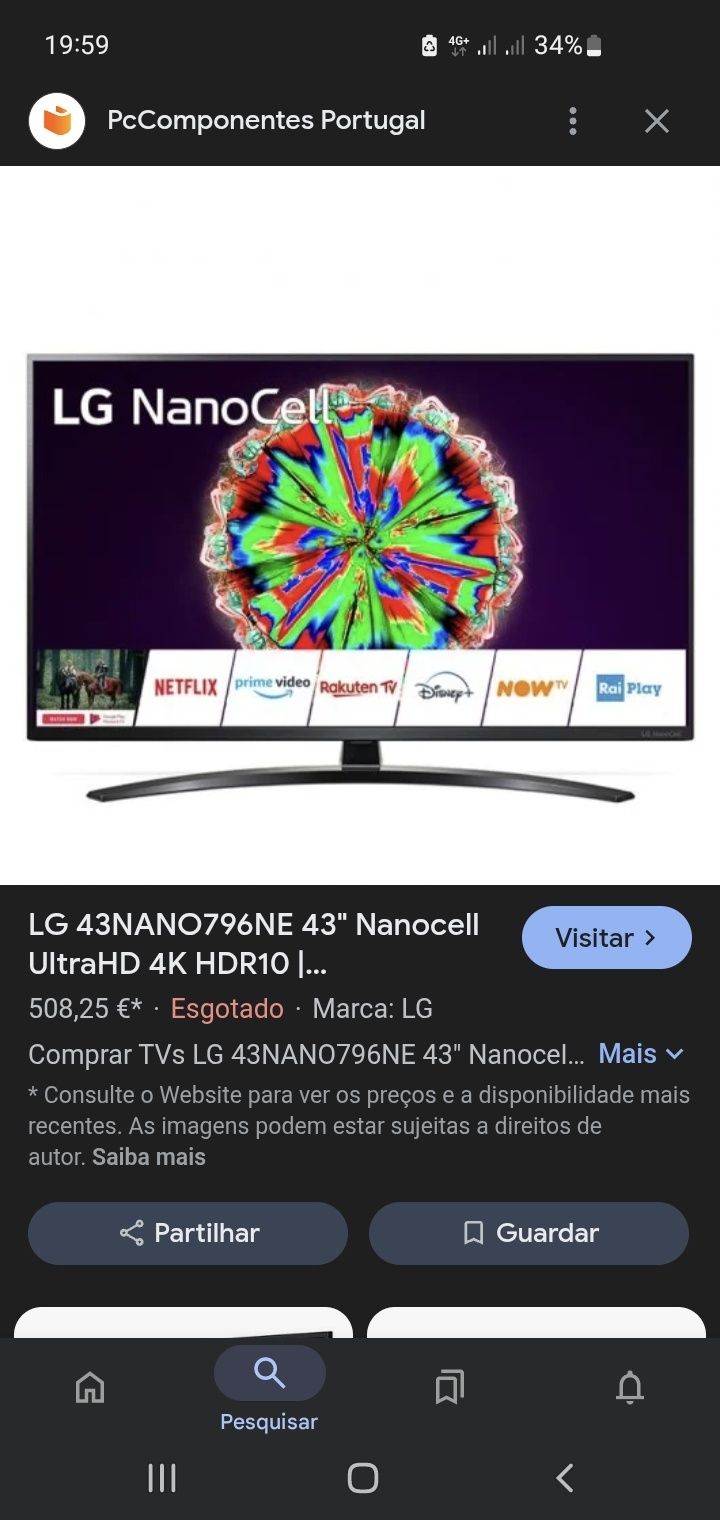 Smart tv lg nanocell 43 polegadas /Aceito Troca\