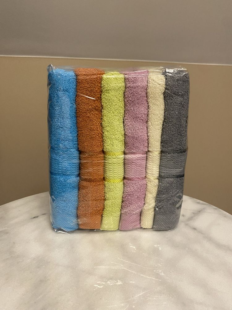 Komplet zestaw 6 ręczników łazienkowych 50/100 cm - 100% bawełna
