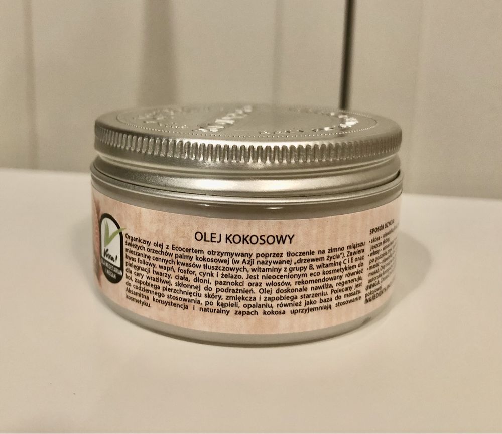 Certyfikowany kosmetyczny olej kokosowy Organique