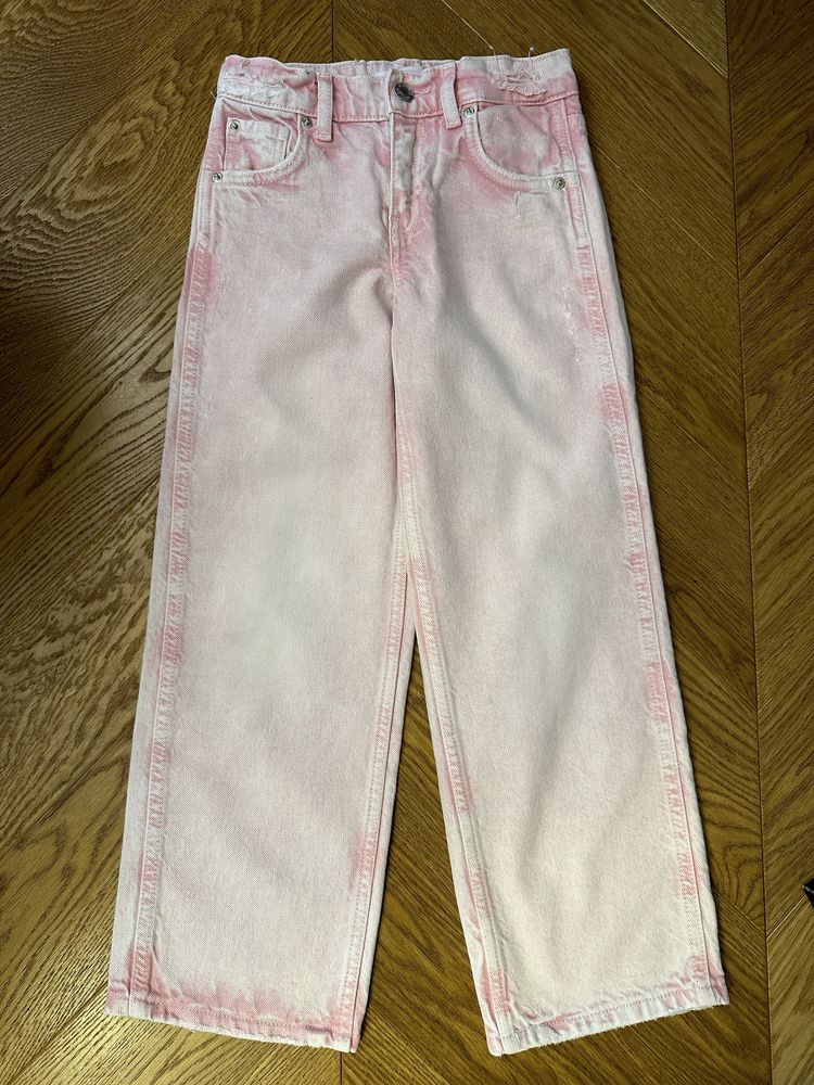 ZARA spodnie roz 128 (8lat)
