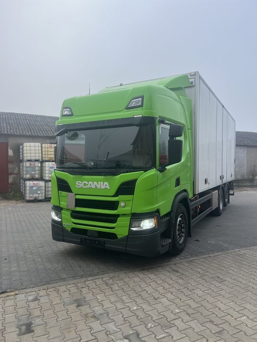 Scania P500/2019/winda/oś skrętna/dmc26t/podgrzewany box/480tys/