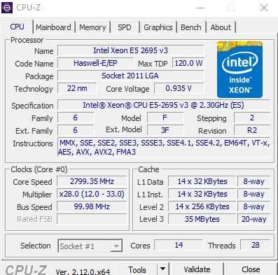 Płyta główna Gigabyte X99-UD3 + Intel Xeon e5 2695 v3 + Ram