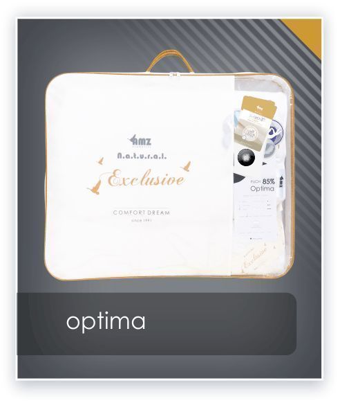 Kołdra AMZ OPTIMA całoroczna, puch 85% 180x200cm Biały