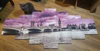 ogromny Obraz panorama tryptyk Londyn Tamiza 7 czesci 210x100 Śląsk
