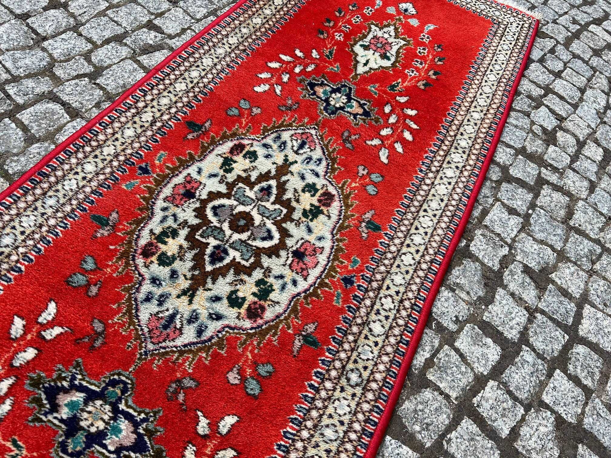 Kaszmirowy dywanik perski ręczny Tabriz 185x60 galeria 4 tys