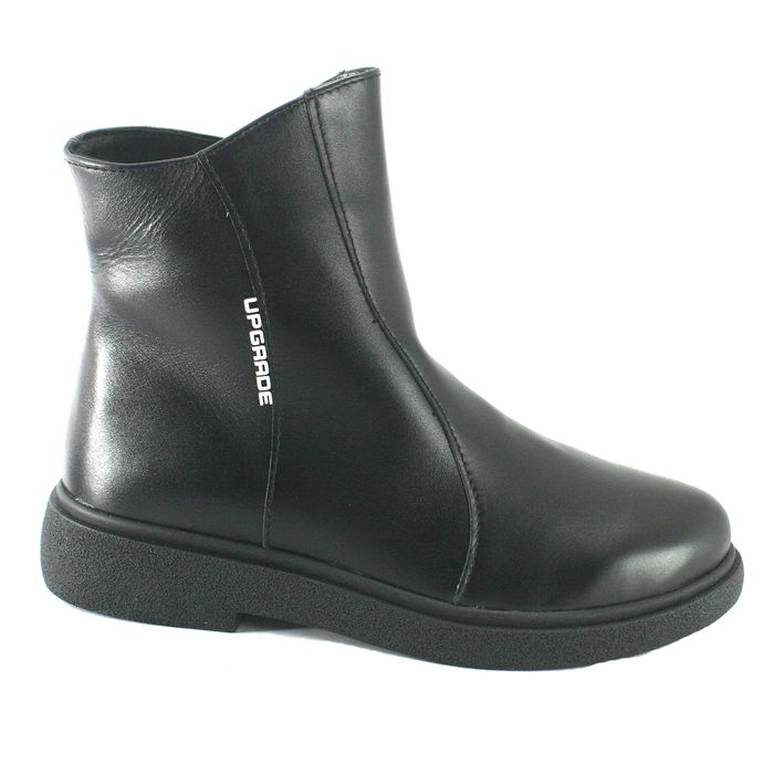 Зимові черевики жіночі напівчобітки на блискавці з натуральної шкіри