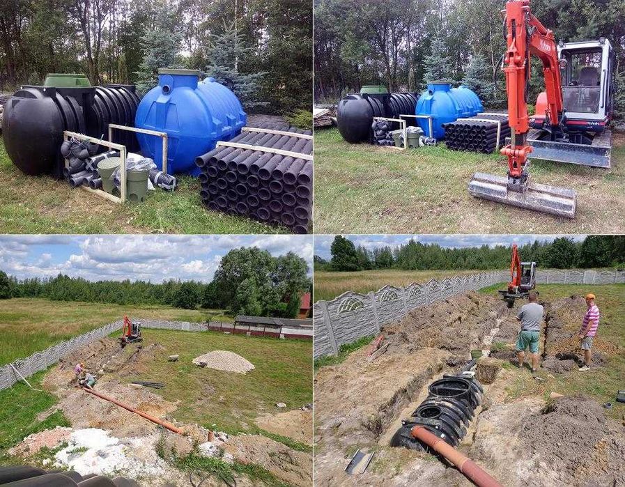 Budowa dom hala kurniki równanie terenu szalowanie zbrojenie szambo