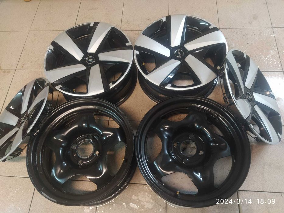 Felgi stalowe opel peugeot 4/108/16 et 20 kołpaki