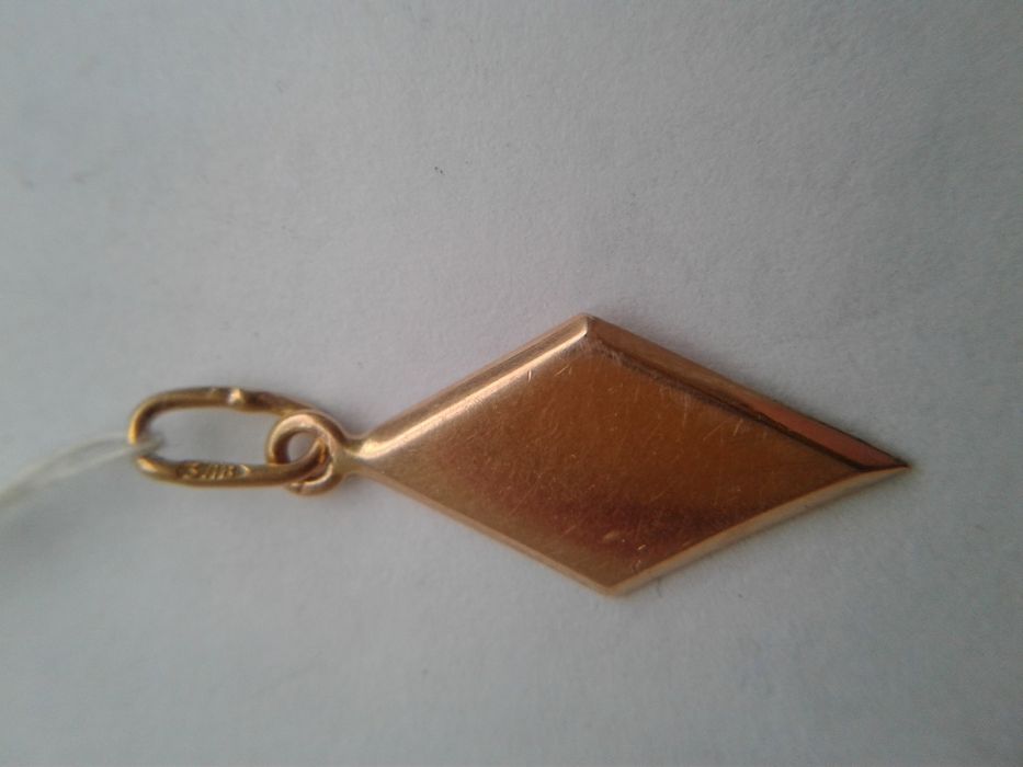 Золотая подвеска ромб 1,24 г 583 СССР золотая подвеска золота підвіска