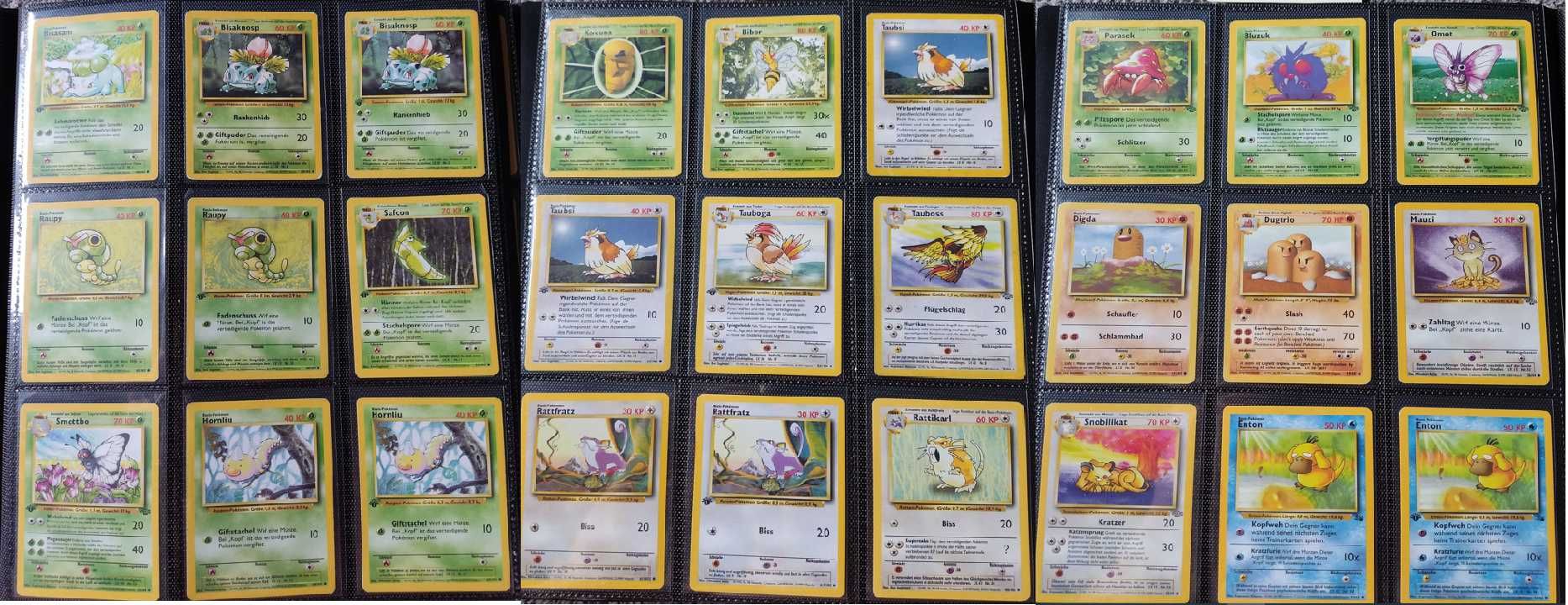 Cały zestaw kart pokemon(głównie niemieckie) Deutsche Pokemon-Karten
