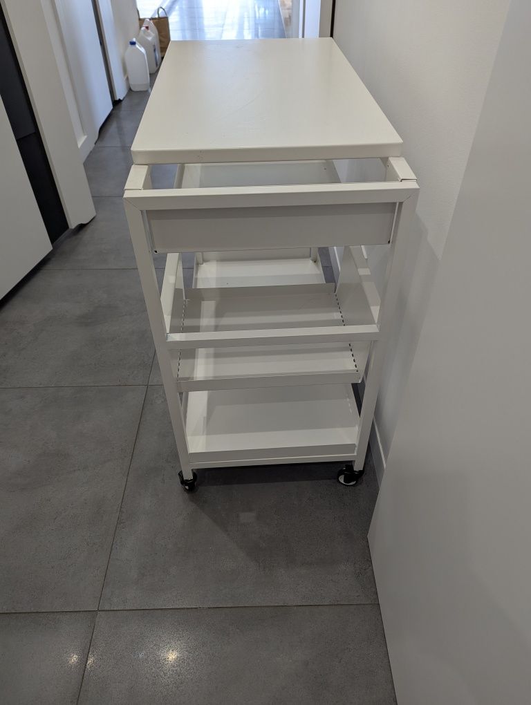 IKEA TROTTEN – wózek / szafka na kółkach – biały